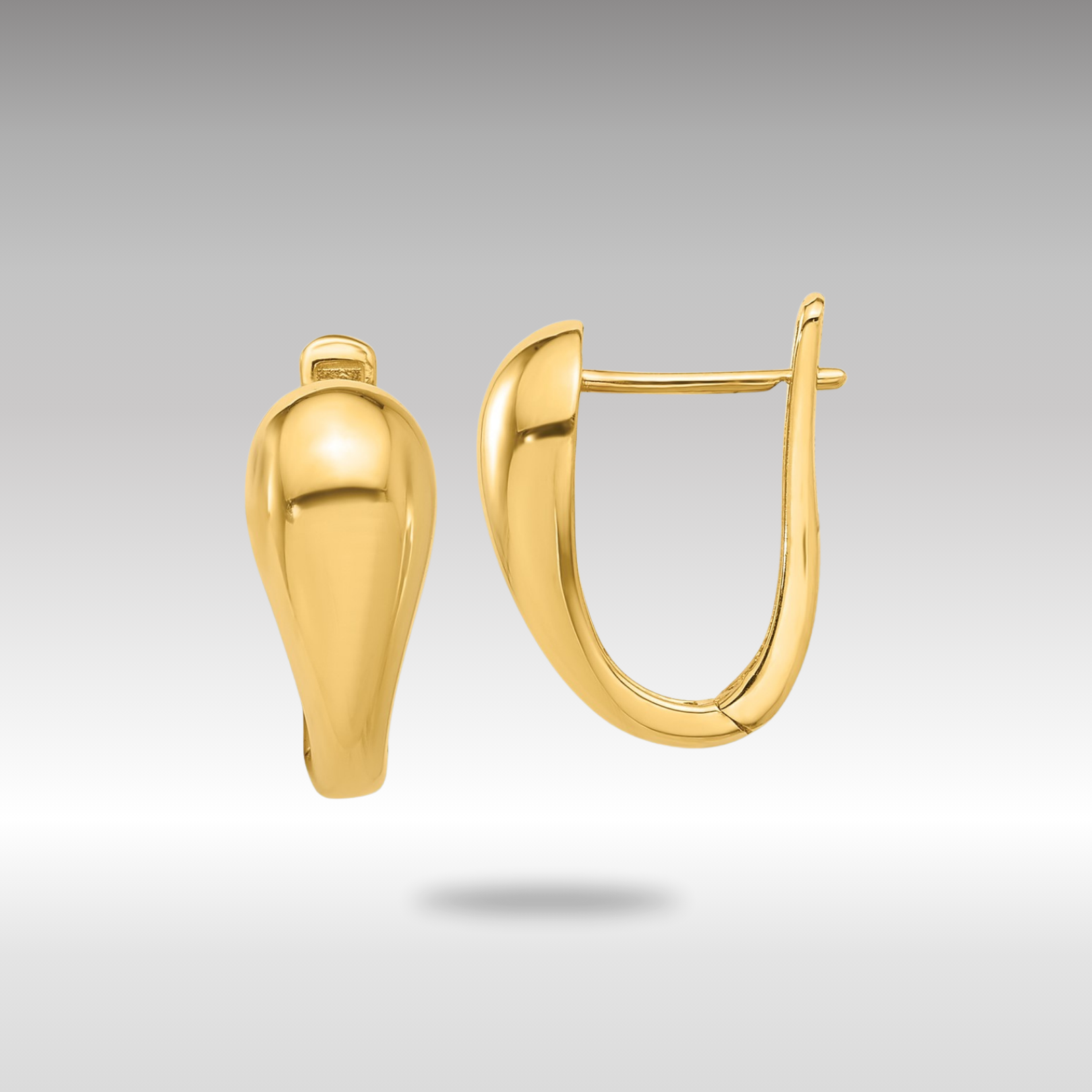 Gold Polished Hinged Earrings - Model TF2282 - Charlie & Co. Jewelry