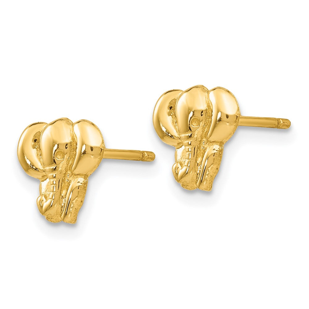 Gold Elephant Earrings - Model TF540 - Charlie & Co. Jewelry