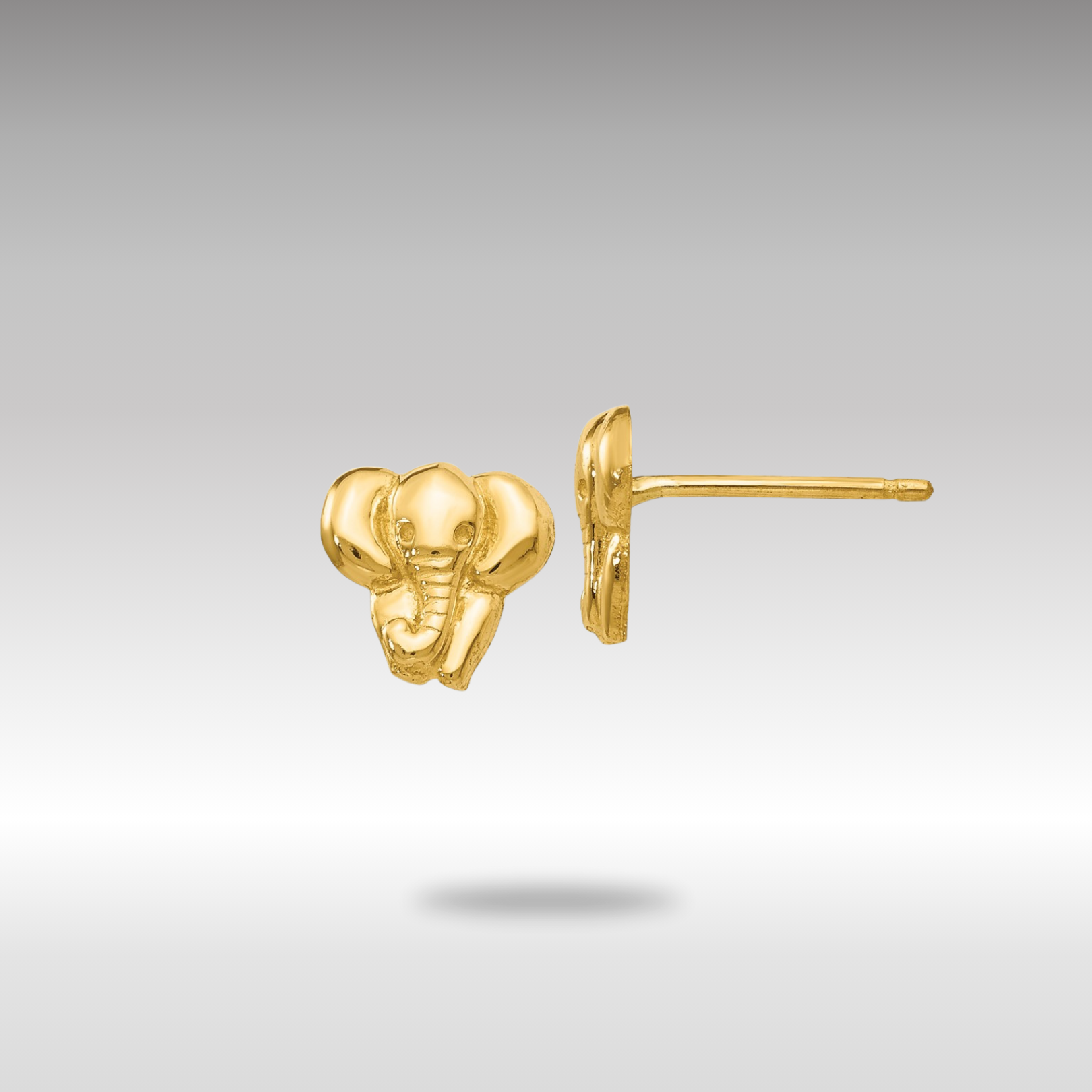 Gold Elephant Earrings - Model TF540 - Charlie & Co. Jewelry