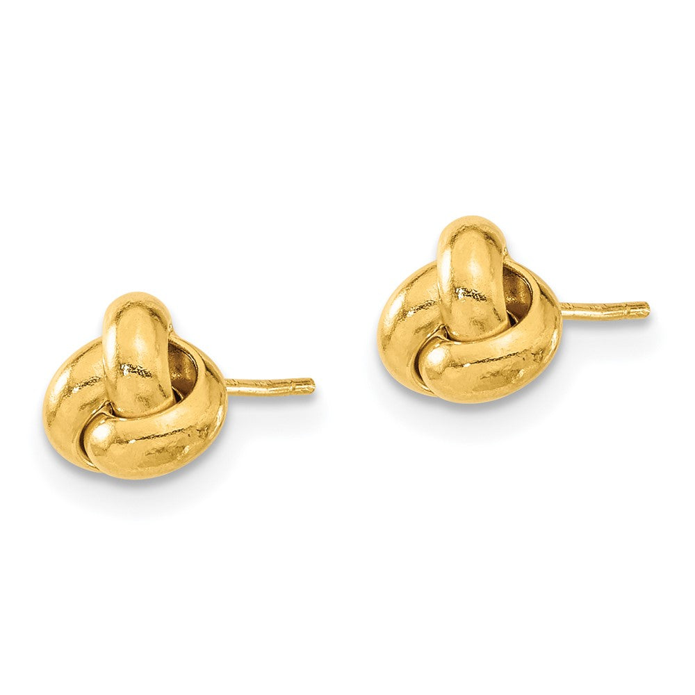 Gold Polished Love Knot Post Earrings - Model TL1045 - Charlie & Co. Jewelry
