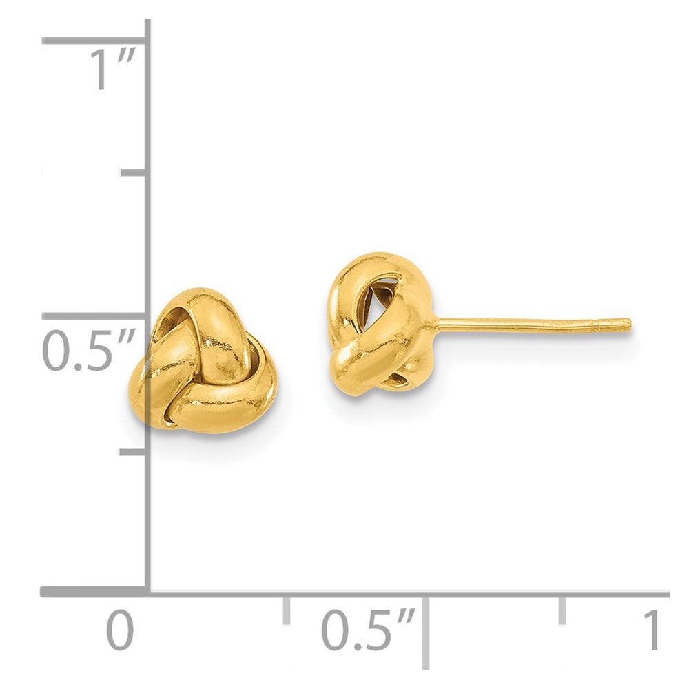 Gold Polished Love Knot Post Earrings - Model TL1045 - Charlie & Co. Jewelry