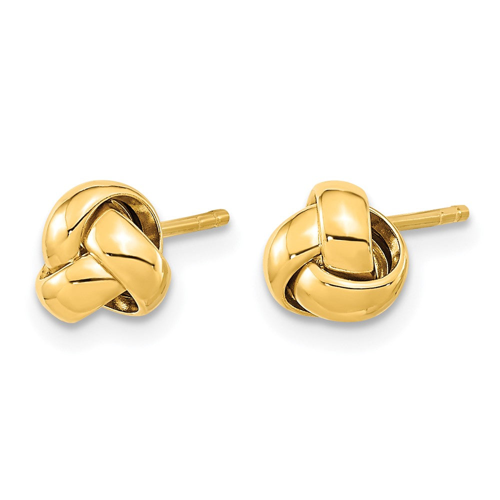 Gold Polished Love Knot Post Earrings - Model TL1046 - Charlie & Co. Jewelry