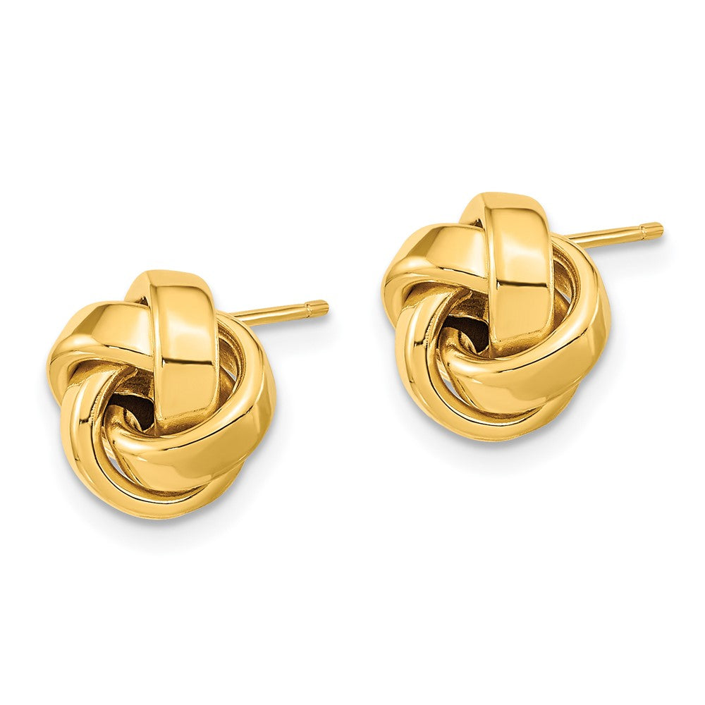 Gold Polished Love Knot Post Earrings - Model TL1057 - Charlie & Co. Jewelry