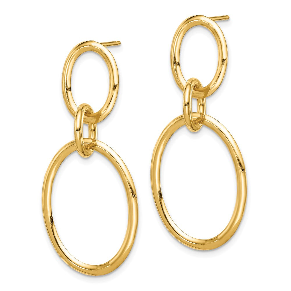 Gold Double Hoop Earrings Model-TL1163 - Charlie & Co. Jewelry