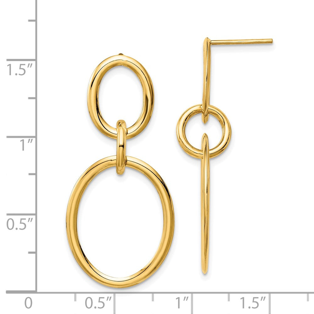 Gold Double Hoop Earrings Model-TL1163 - Charlie & Co. Jewelry