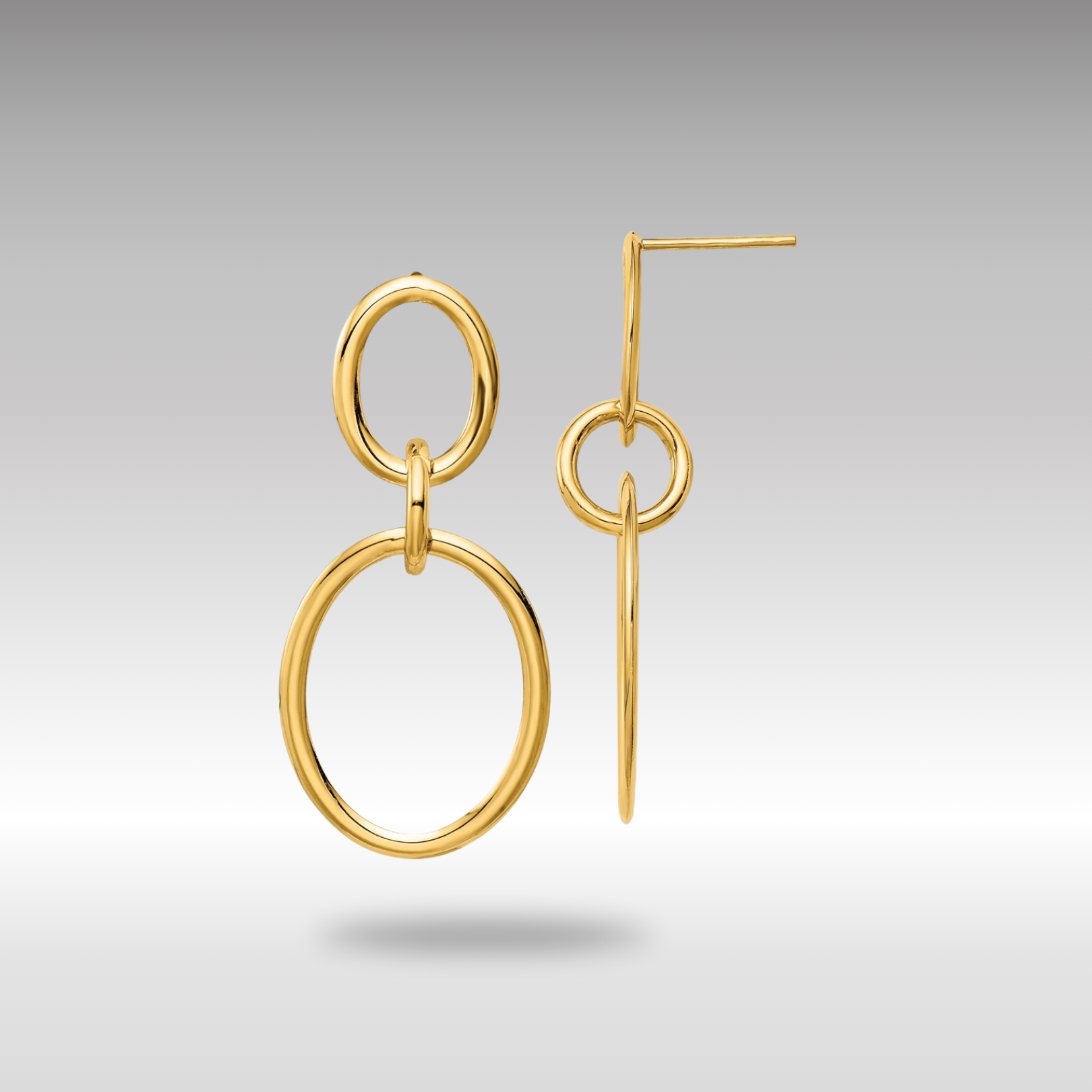 Gold Double Hoop Earrings Model-TL1163 - Charlie & Co. Jewelry
