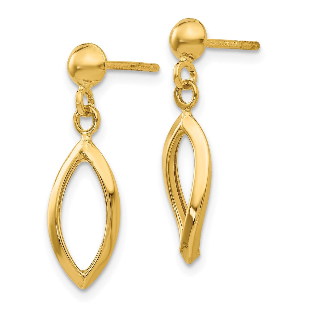 Gold Post Dangle Earrings - Model TL899 - Charlie & Co. Jewelry