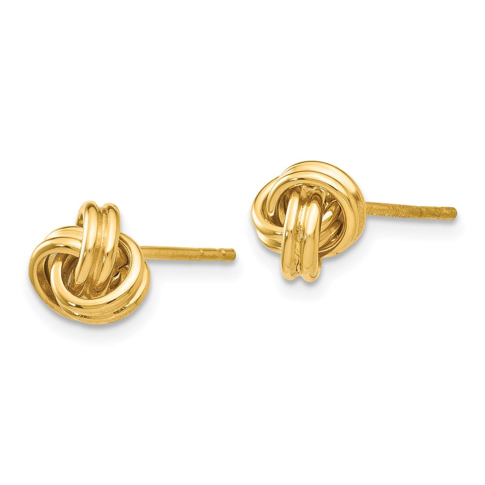 Gold Love Knot Post Earrings - Model TM705 - Charlie & Co. Jewelry