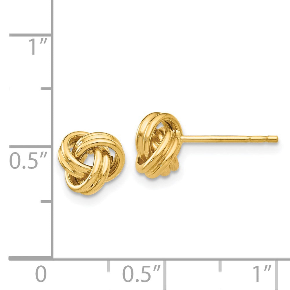 Gold Love Knot Post Earrings - Model TM705 - Charlie & Co. Jewelry