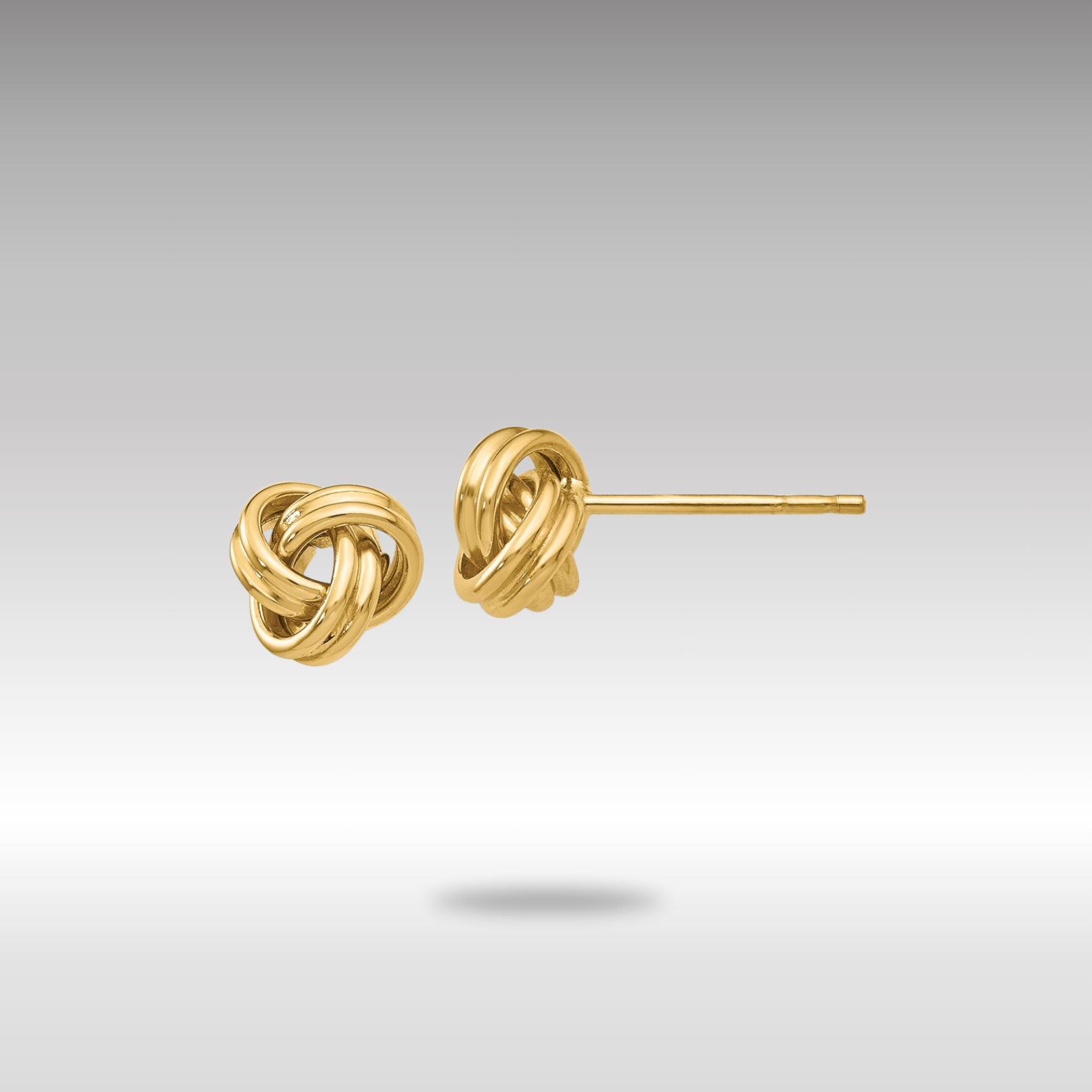 Gold Love Knot Post Earrings - Model TM705 - Charlie & Co. Jewelry