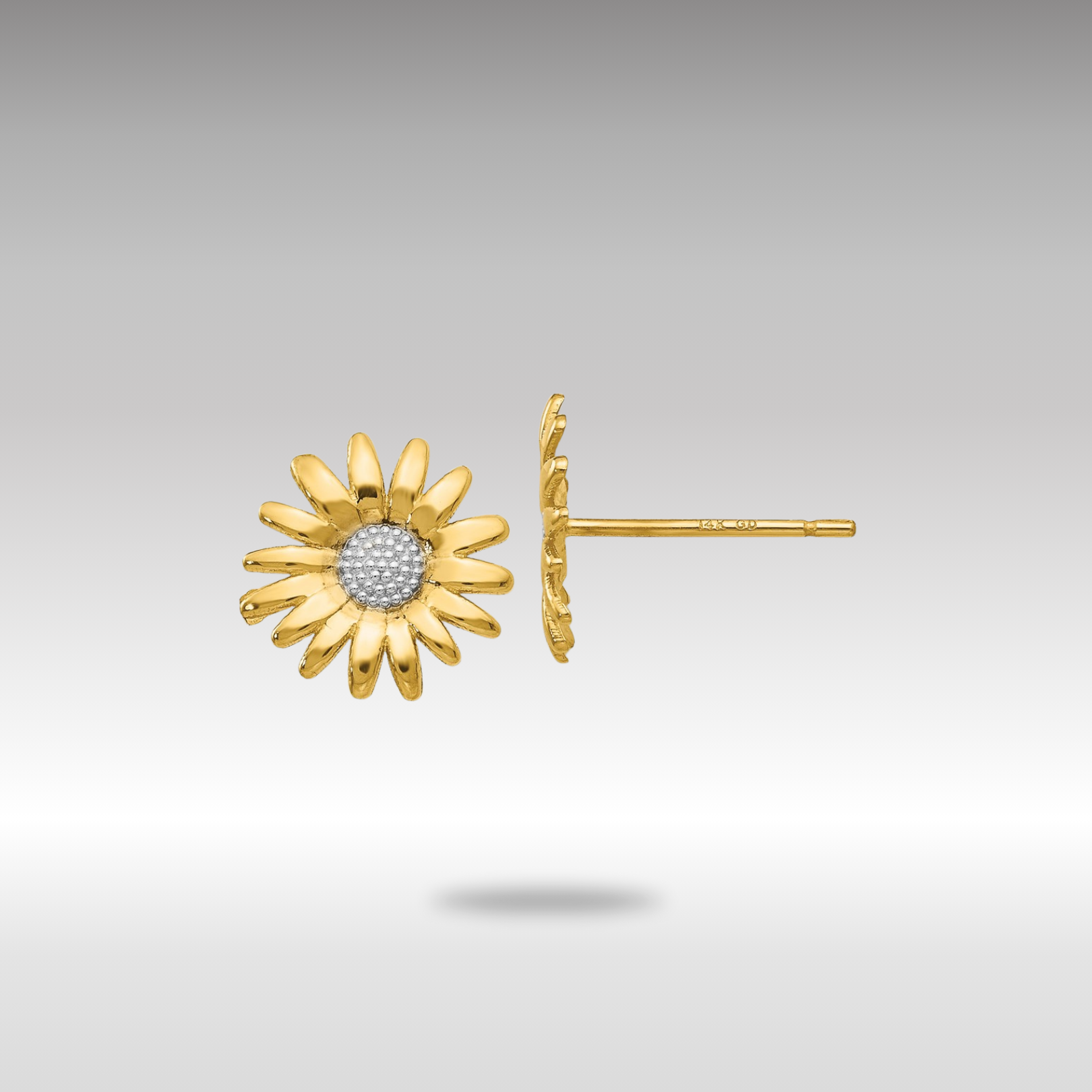 Gold Mini Daisy Post Earrings - Model TM735 - Charlie & Co. Jewelry