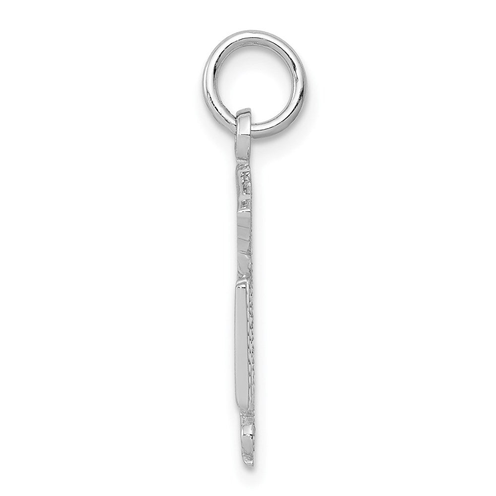 White Gold RN Registered Nurse Charm Necklace Model-WCH57 - Charlie & Co. Jewelry