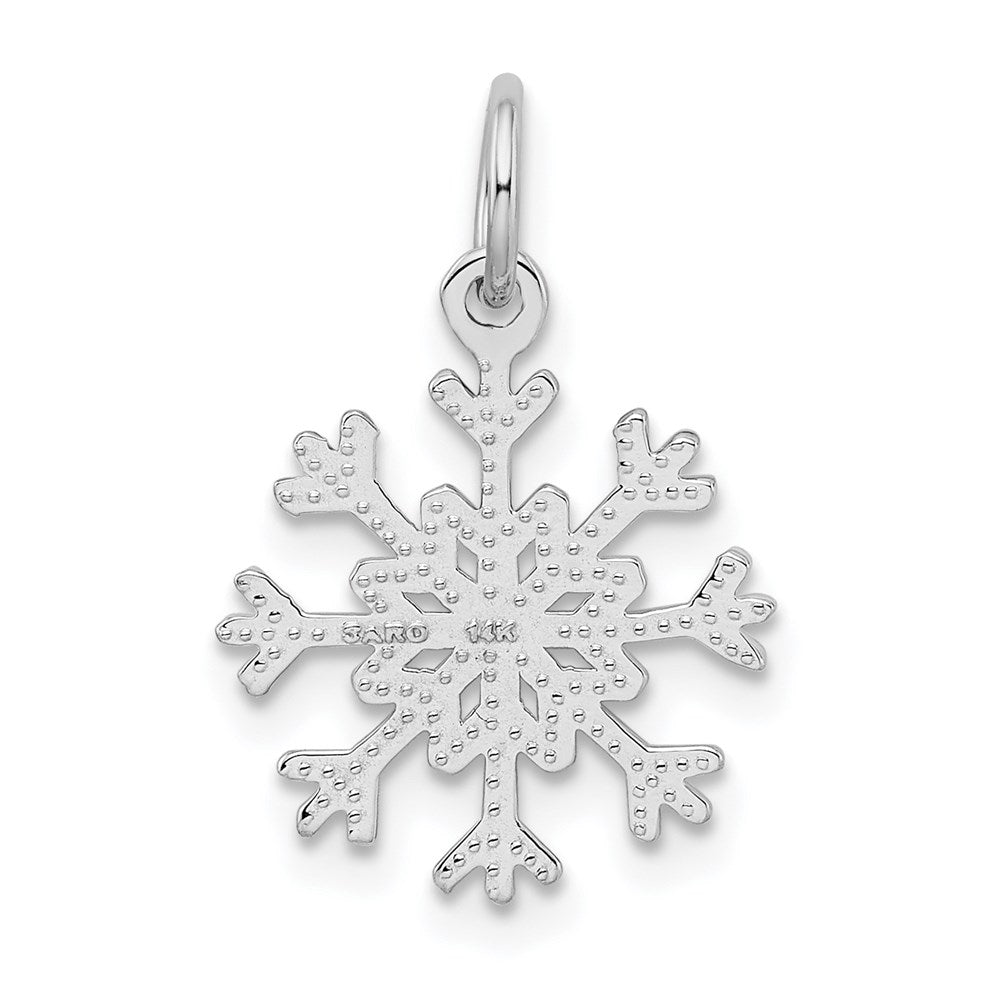White Gold Snowflake Charm Model-WCH60 - Charlie & Co. Jewelry