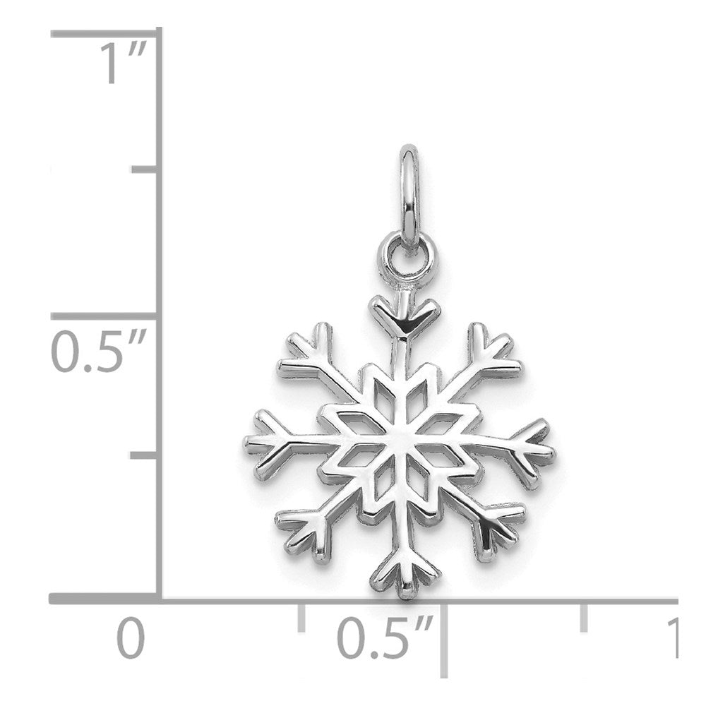14K White Gold Snowflake Charm - Charlie & Co. Jewelry