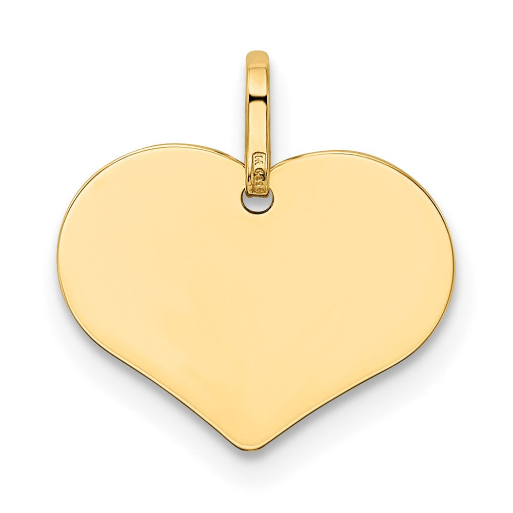 Charlie & Co Jewelry | 14k Polished Heart Shaped Disc Pendant - Model XCH94