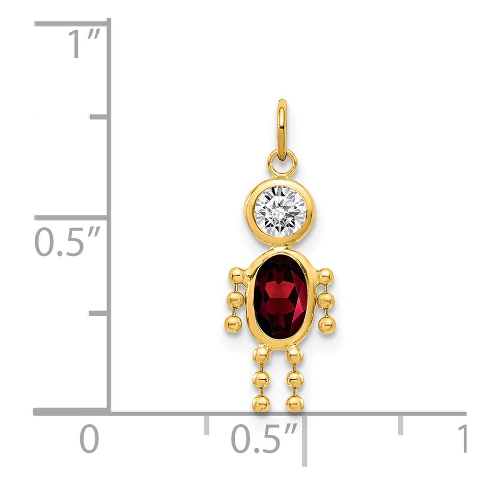 Charlie & Co Jewelry | 14k January Boy Birthstone Charm - Model XCK157