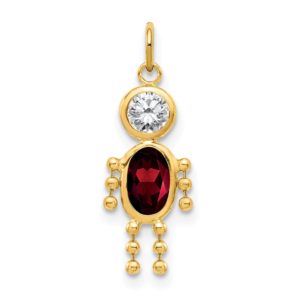 Charlie & Co Jewelry | 14k January Boy Birthstone Charm - Model XCK157