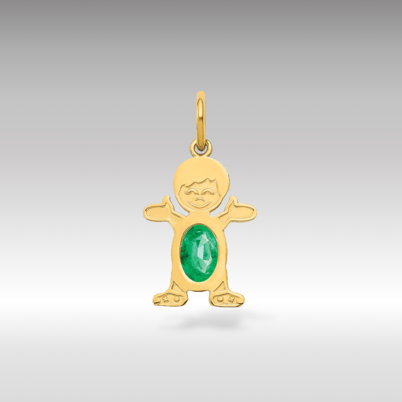 Boy May Birthstone Emerald Pendant - Charlie & Co. Jewelry