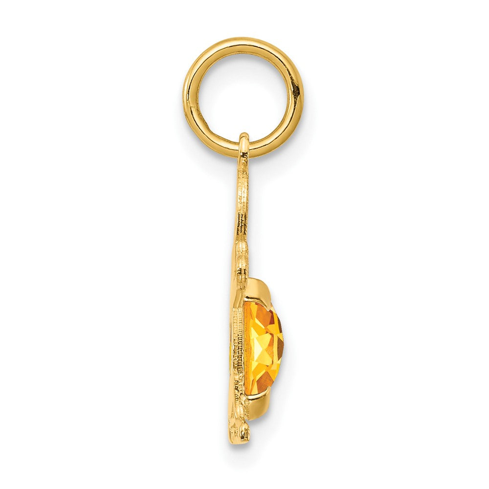 Boy November Birthstone Citrine Pendant - Charlie & Co. Jewelry