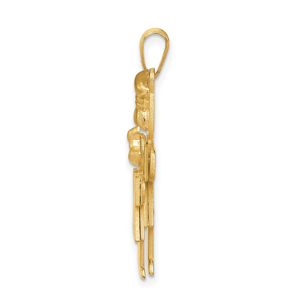 Charlie & Co Jewelry | 14k Big Girl And Little Girl Engravable Charm - Model XK291