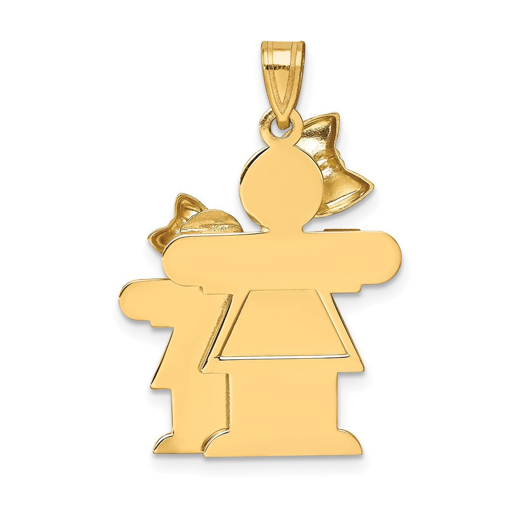 Charlie & Co Jewelry | 14k Big Girl And Little Girl Engravable Charm - Model XK291