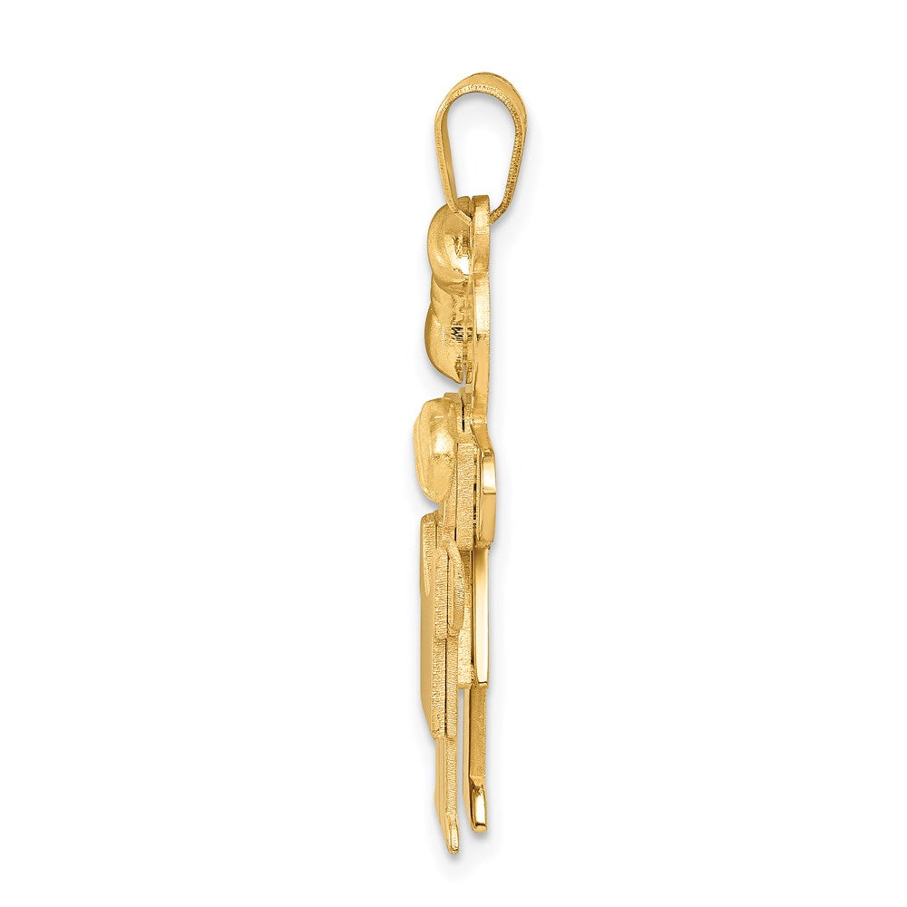 Charlie & Co Jewelry | 14k Big Girl And Little Boy Engravable Charm - Model XK293