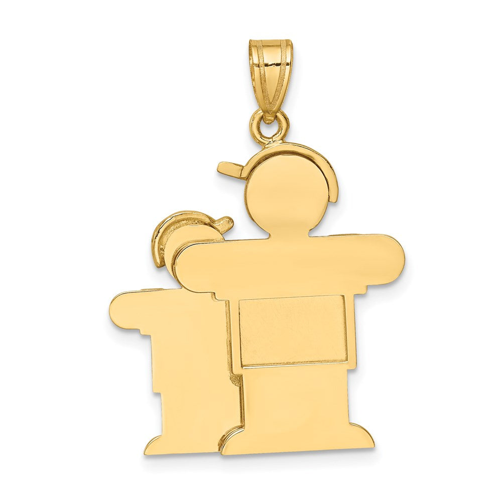Charlie & Co Jewelry | 14k Big Boy And Little Boy Engravable Charm - Model XK294