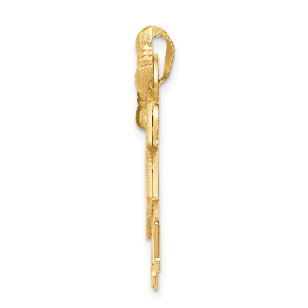 Charlie & Co Jewelry | 14k Solid Engravable Large Double Girls With Bows Charm - Model XK298