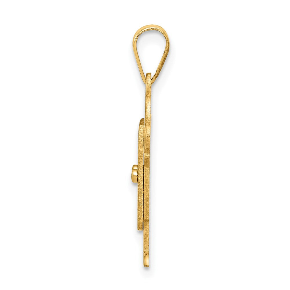 Charlie & Co Jewelry | 14k Solid Satin Engravable Boy W/overalls Charm - Model XK362
