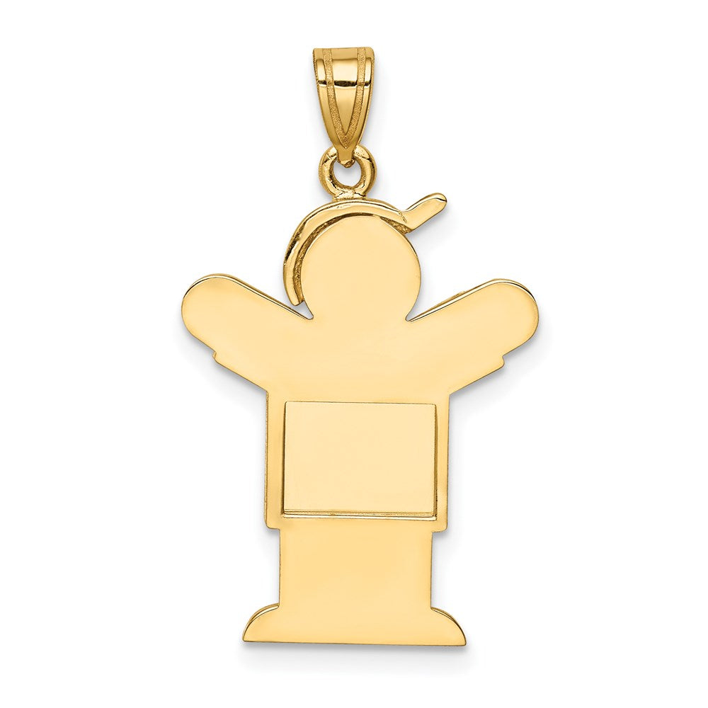 Charlie & Co Jewelry | 14k Solid Engravable Boy With Hat On Right Charm - Model XK388