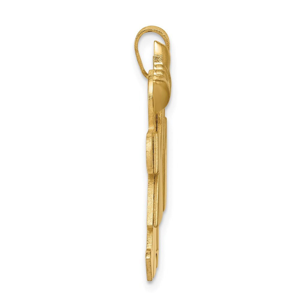 Charlie & Co Jewelry | 14k Solid Engravable Girl On Left And Boy On Right Charm - Model XK391