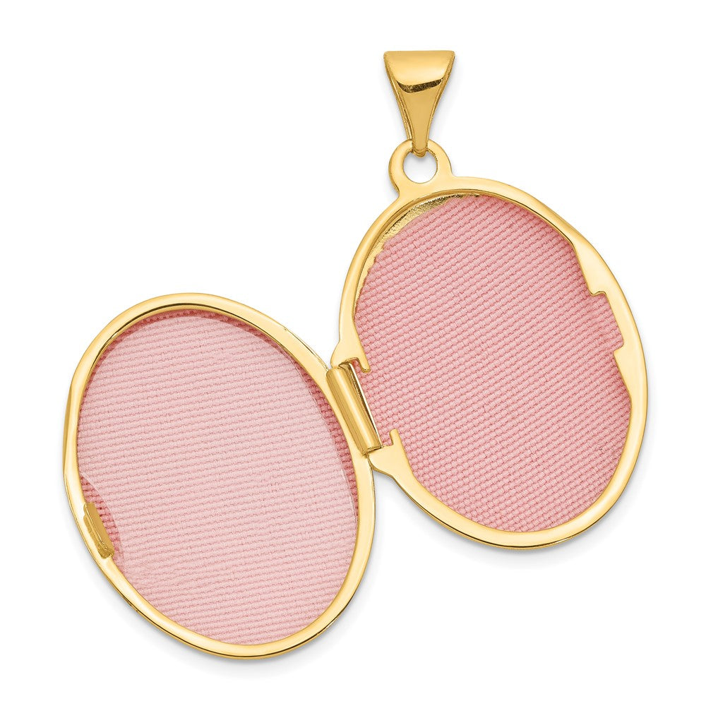 Gold 21x16mm Oval Tree Locket Pendant - Model XL698 - Charlie & Co. Jewelry