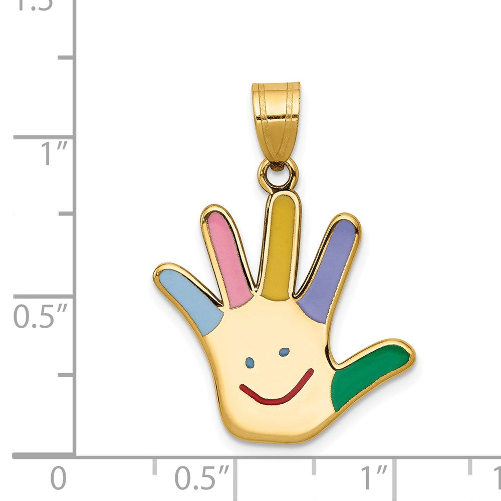 14K Gold Enameled Autism Support Necklace Pendant - Charlie & Co. Jewelry
