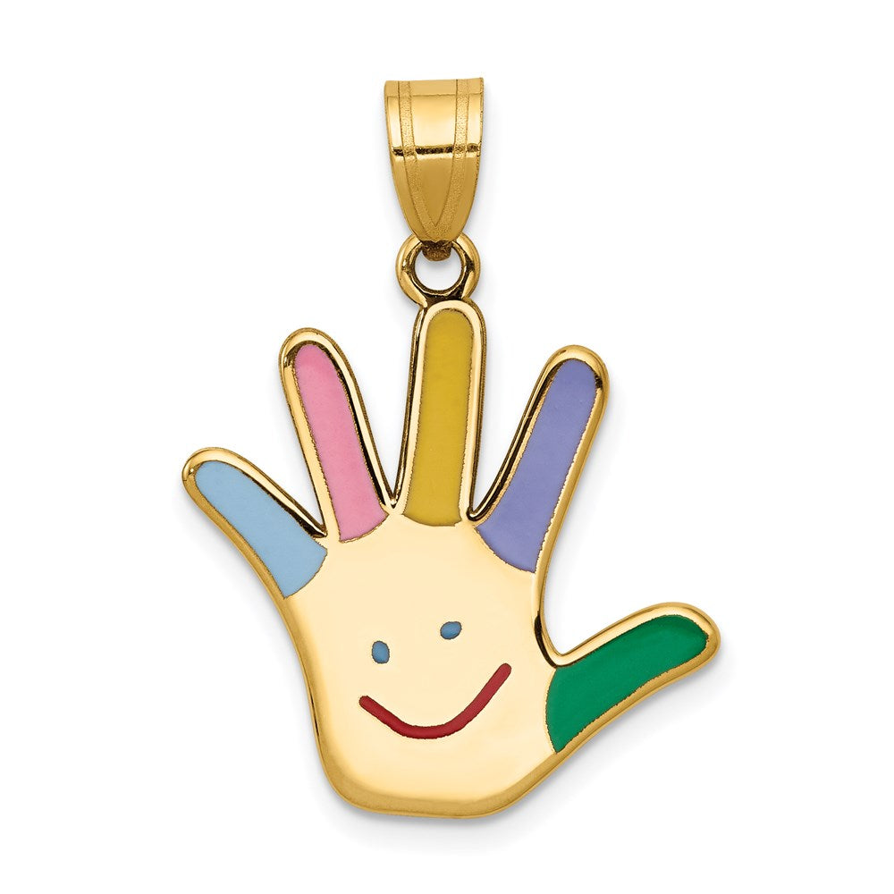 14K Gold Enameled Autism Support Necklace Pendant - Charlie & Co. Jewelry