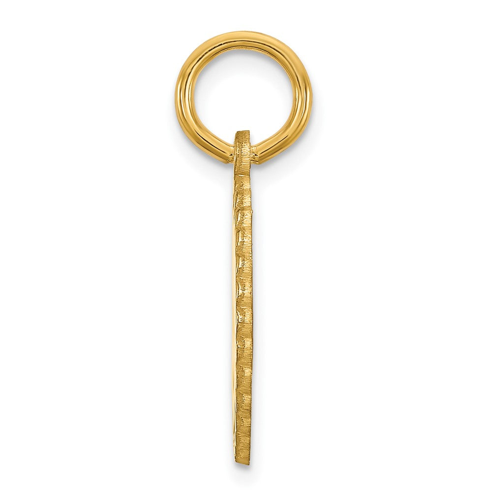 Charlie & Co Jewelry | 14k Yellow Gold Scalloped  Disc With Name Charm - Model XNA107Y