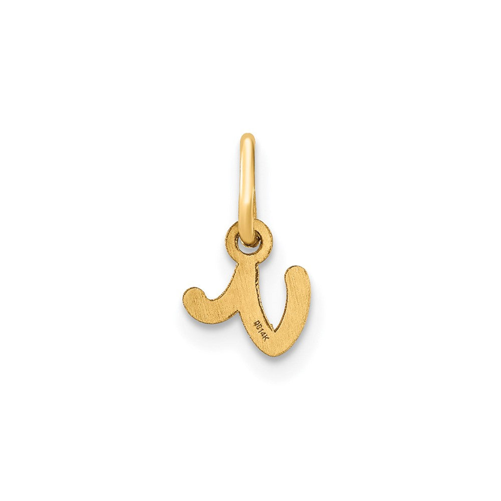 Charlie & Co Jewelry | 14ky Lower Case Letter V Initial Charm - Model XNA1307Y/V