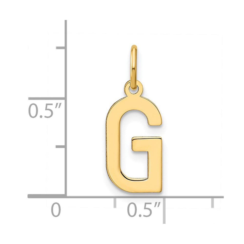 14K Gold Letter "G" Initial Pendant - Charlie & Co. Jewelry