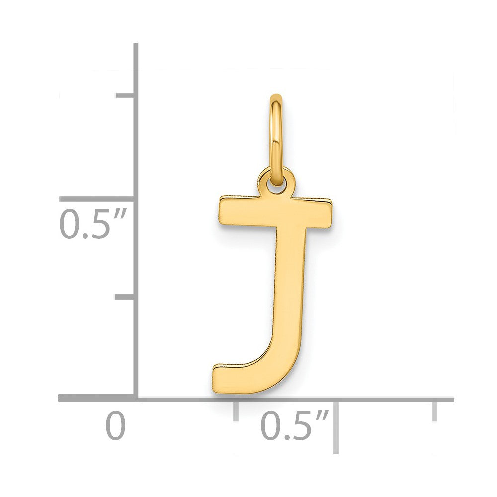 14K Gold Letter "J" Initial Pendant - Charlie & Co. Jewelry