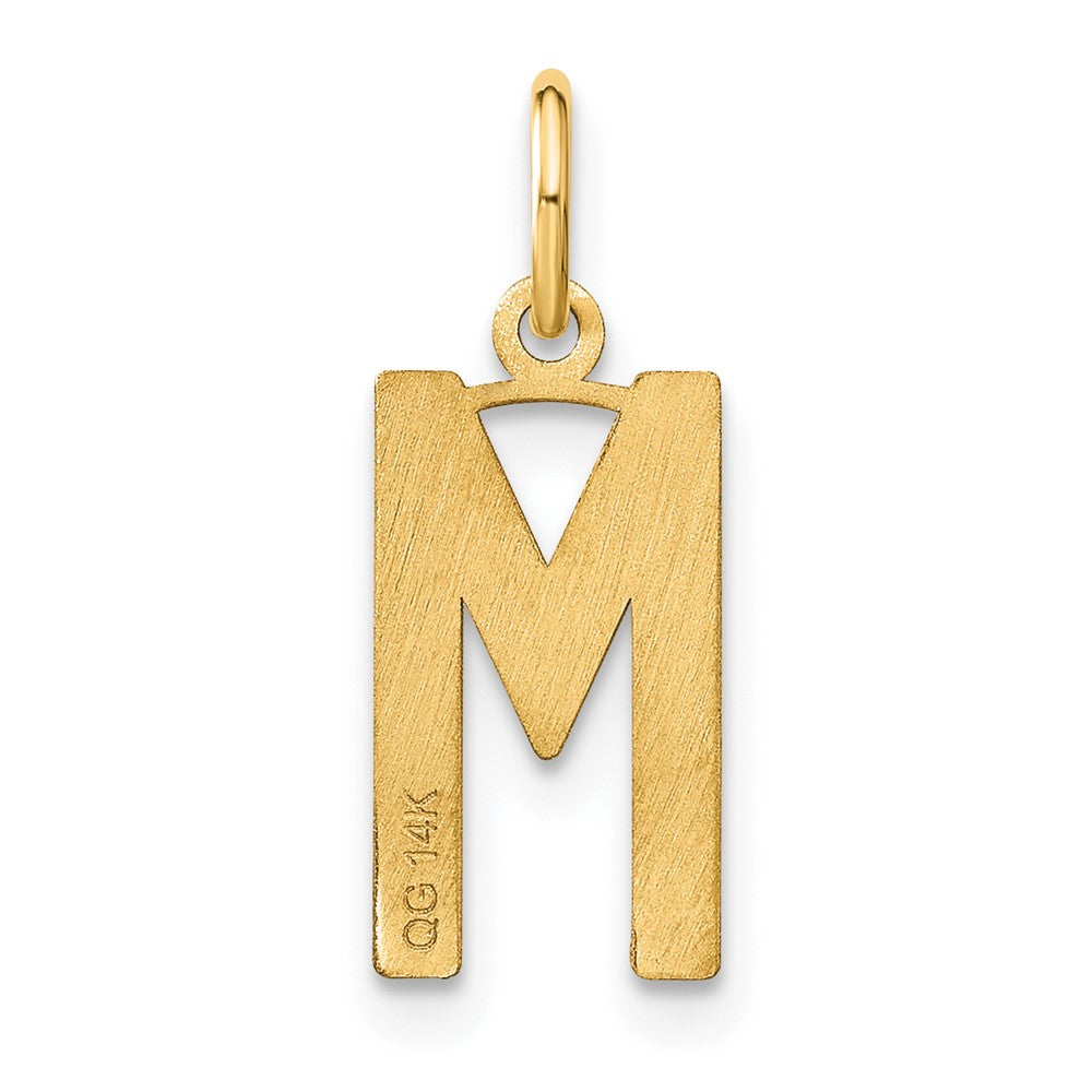 14K Gold Letter "M" Initial Pendant - Charlie & Co. Jewelry