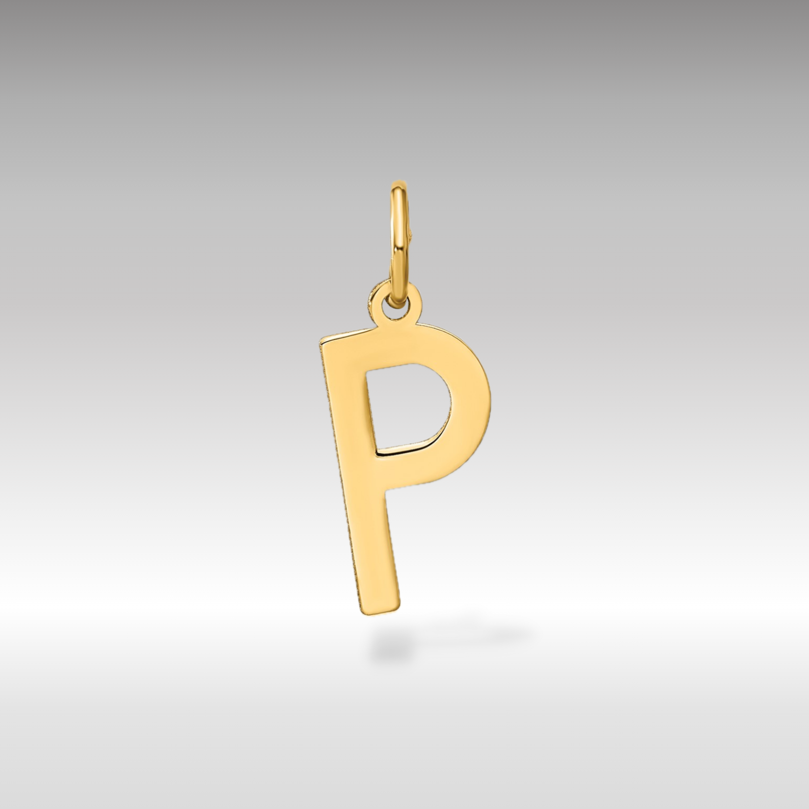 14K Gold Letter "P" Initial Pendant - Charlie & Co. Jewelry
