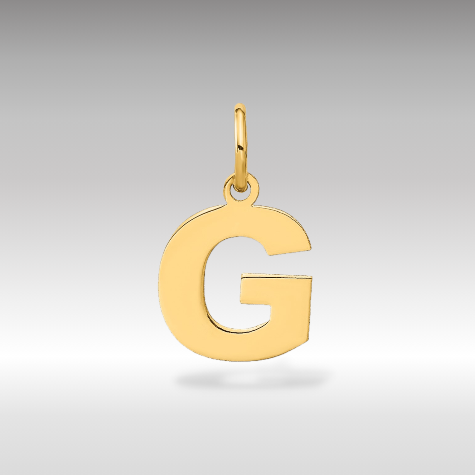 14K Gold Block Letter "G" Initial Pendant - Charlie & Co. Jewelry