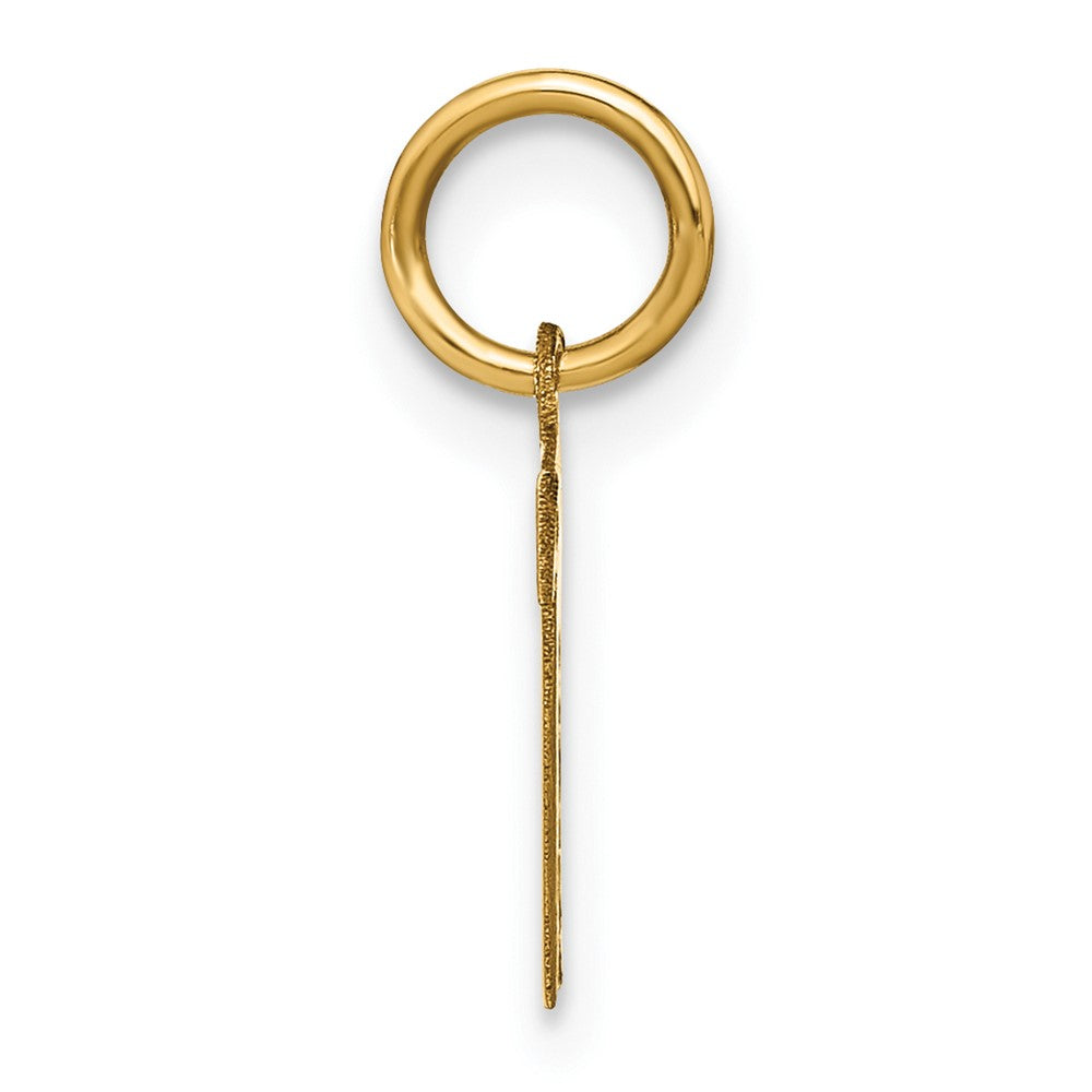 14K Gold Block Letter "T" Initial Pendant - Charlie & Co. Jewelry