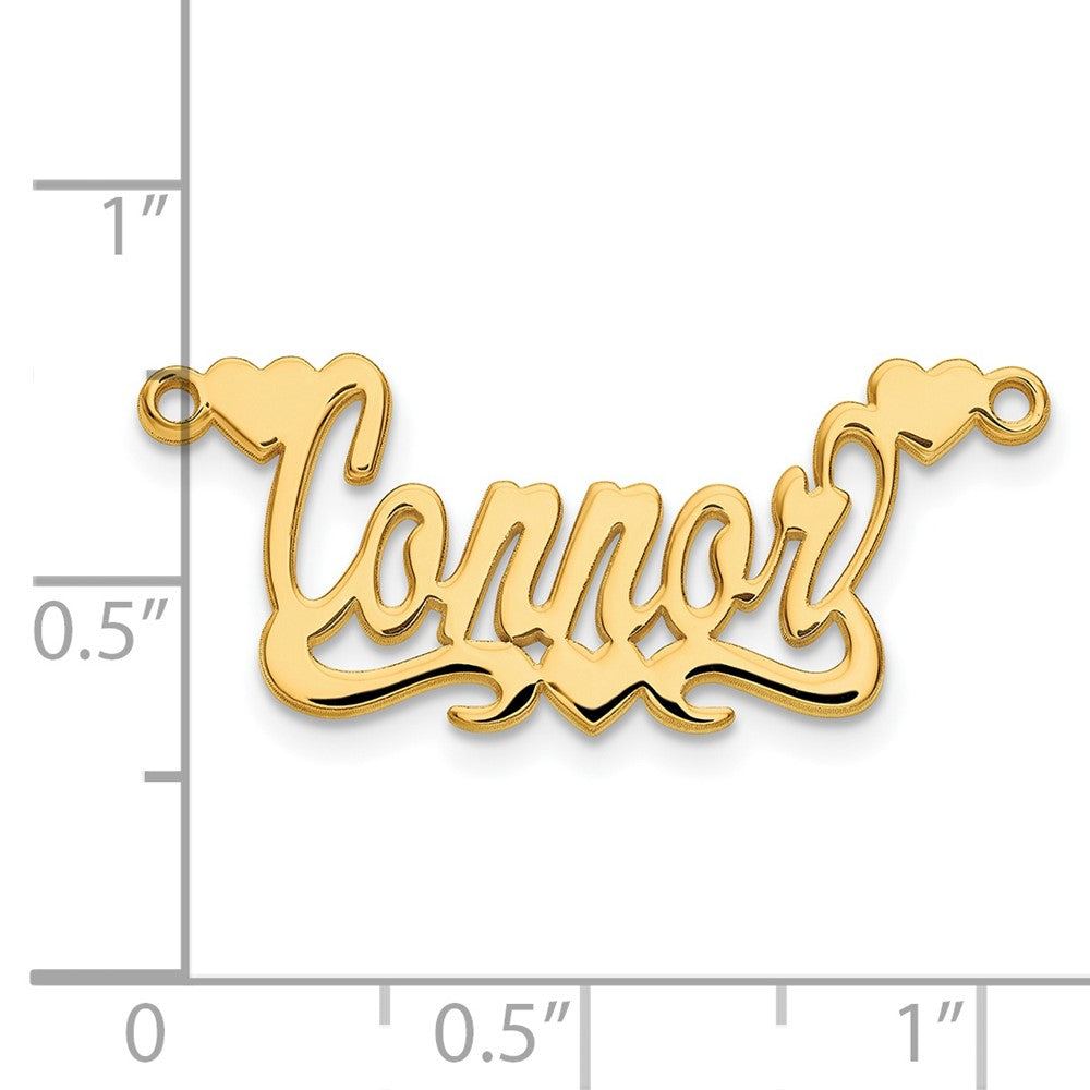Charlie & Co Jewelry | 14k Yellow Gold Polished Hearts Name Plate - Model XNA142Y