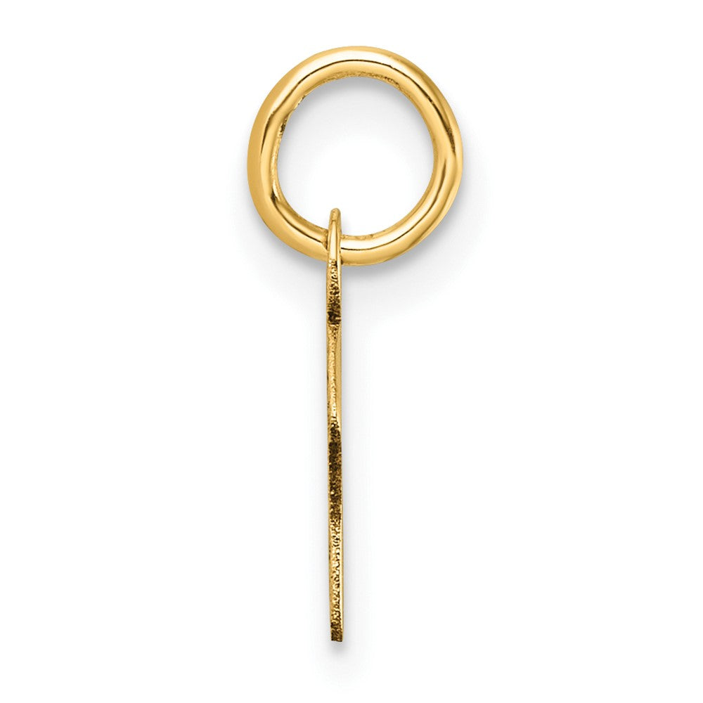 14K Gold Small Script Letter "F" Initial Pendant - Charlie & Co. Jewelry