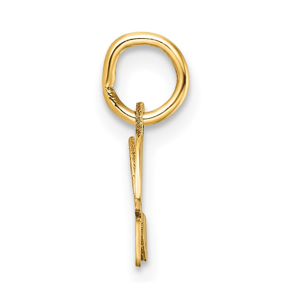 14K Gold Small Script Letter "H" Initial Pendant - Charlie & Co. Jewelry