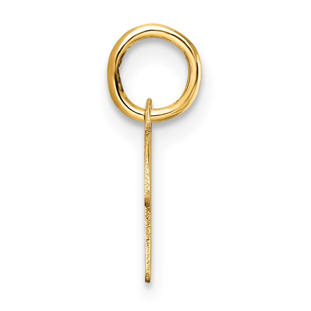 14K Gold Small Script Letter "K" Initial Pendant - Charlie & Co. Jewelry
