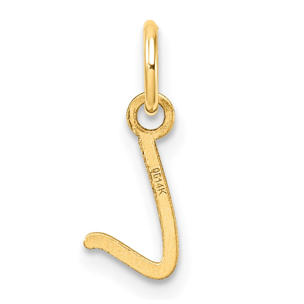 14K Gold Small Script Letter "L" Initial Pendant - Charlie & Co. Jewelry