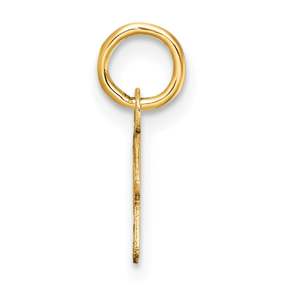 14K Gold Small Script Letter "R" Initial Pendant - Charlie & Co. Jewelry