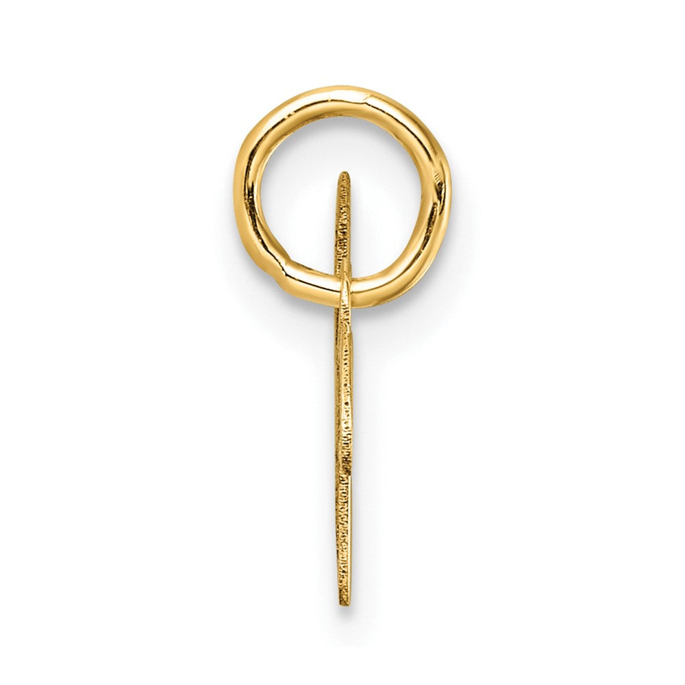 14K Gold Small Script Letter "W" Initial Pendant - Charlie & Co. Jewelry