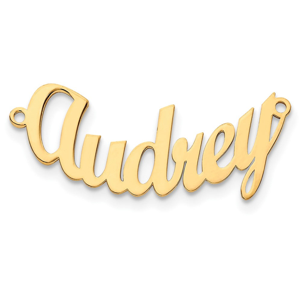 Charlie & Co Jewelry | 14k Yellow Gold Curved Name Plate - Model XNA75Y
